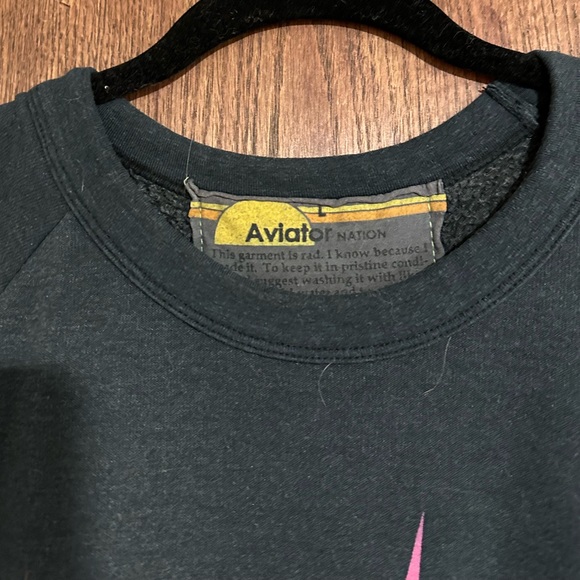 Aviator Nation bolt charcoal grey sweatshirt - Picture 3 of 3